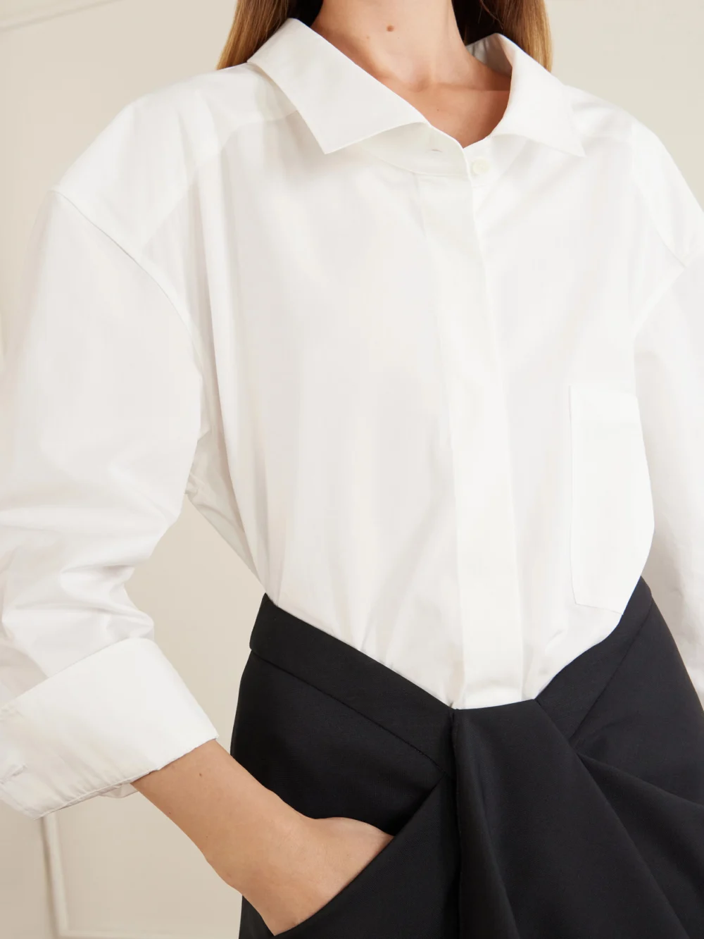 Close-up detail of the Givenchy Cotton-poplin Shirt