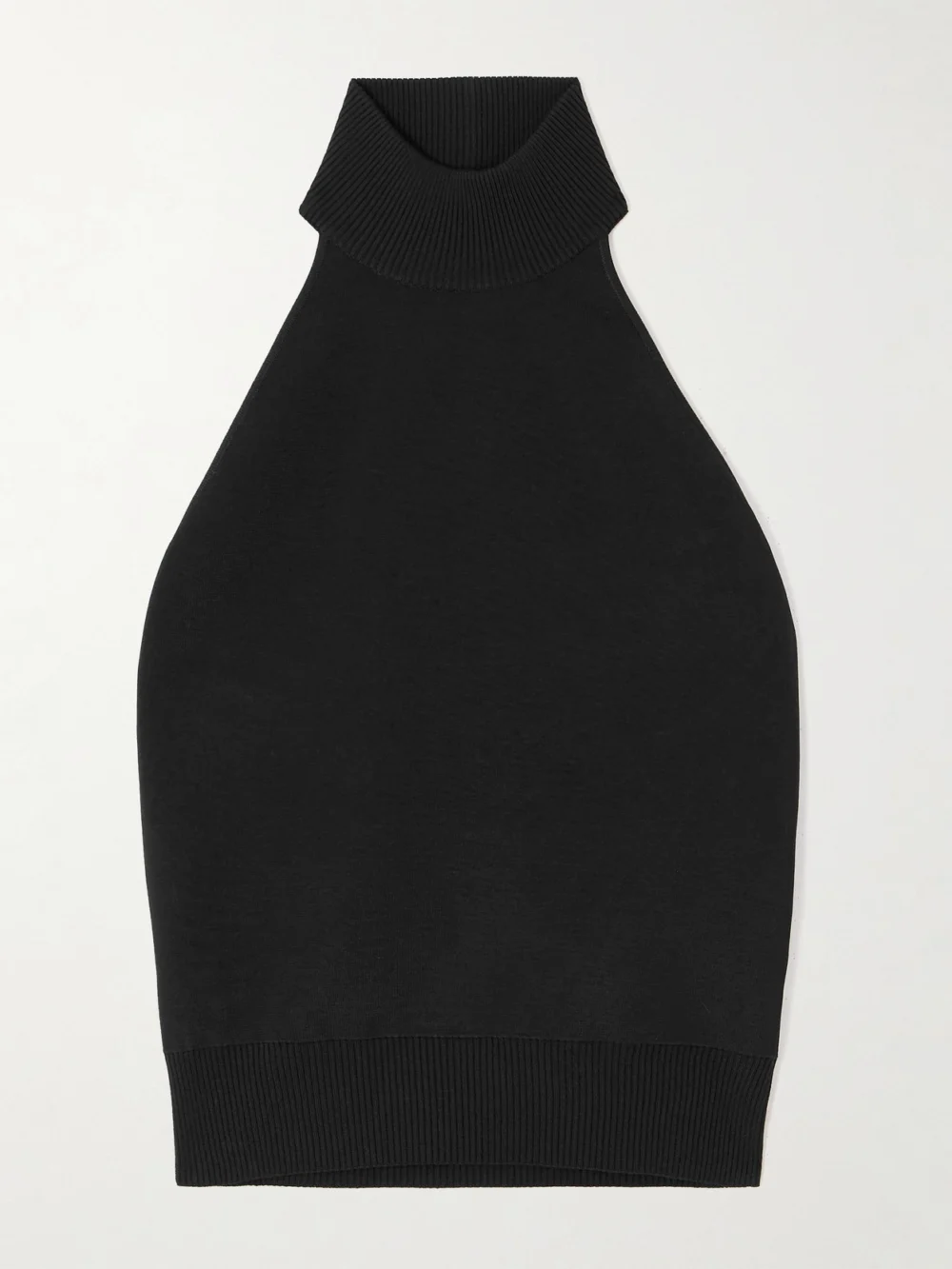 Givenchy Cropped Jersey Halterneck Top in black