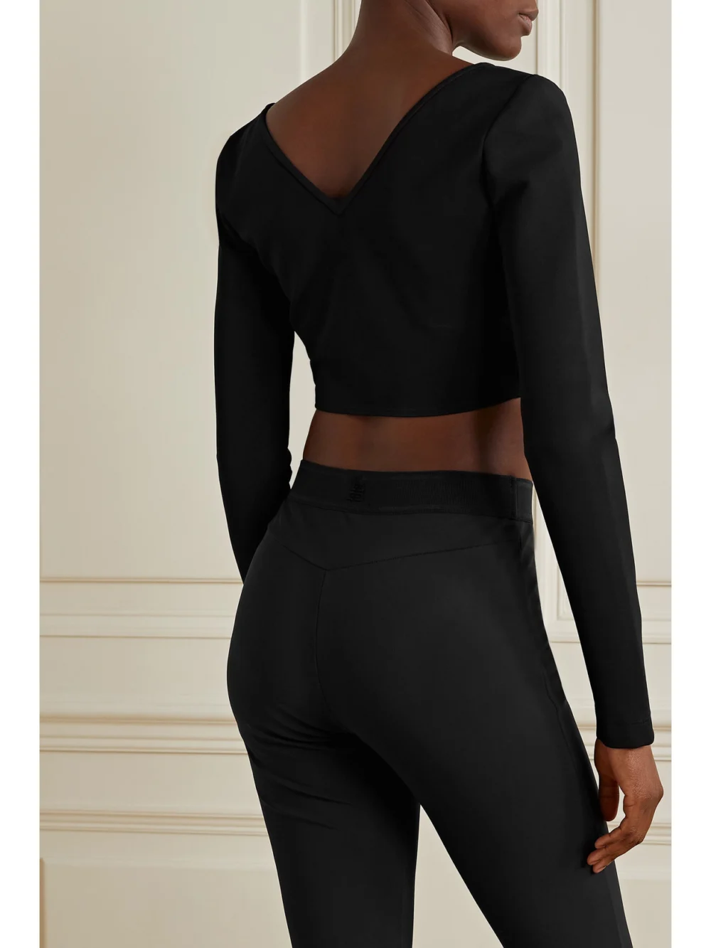 Back view of the Givenchy Cropped Stretch-knit Top