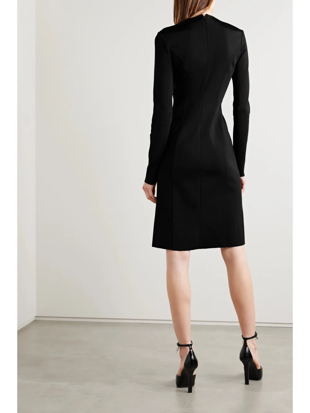 Back view of the Givenchy Cutout Embellished Stretch-knit Dress