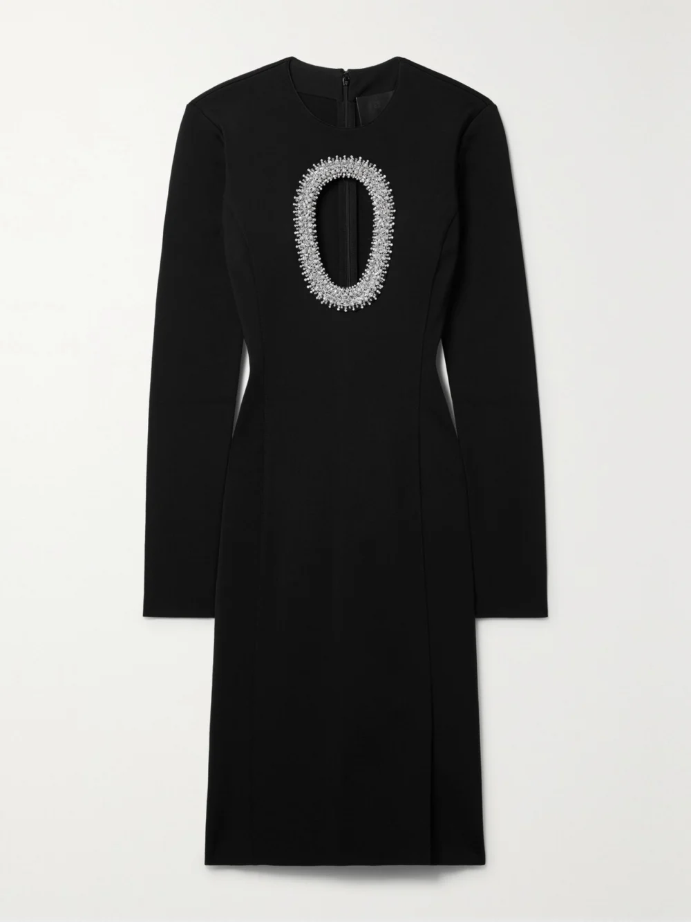 Givenchy Cutout Embellished Stretch-knit Dress in black