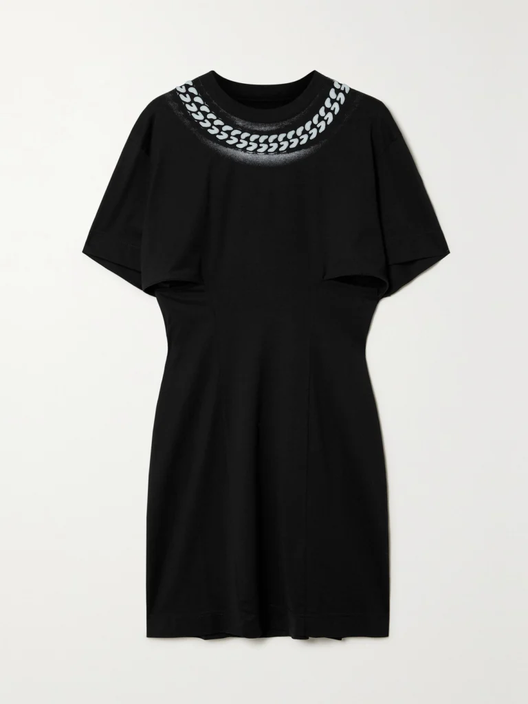 Givenchy Cutout Printed Cotton-jersey Mini Dress