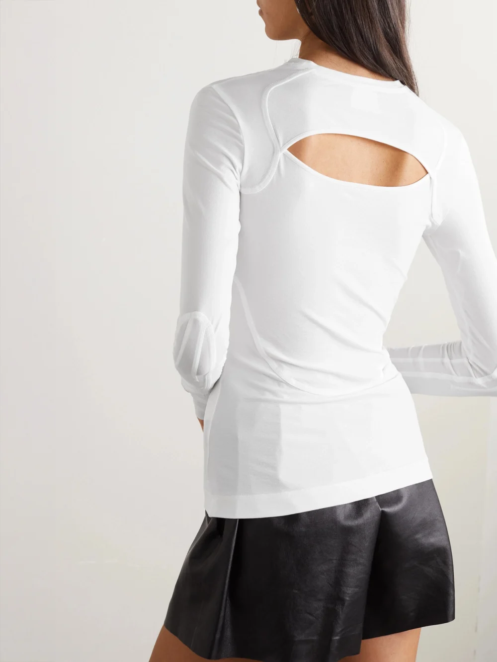Back view of the Givenchy Cutout Stretch-jersey Top