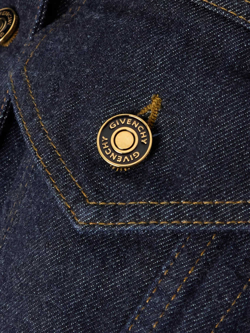 Close-up detail of the Givenchy Denim Jacket