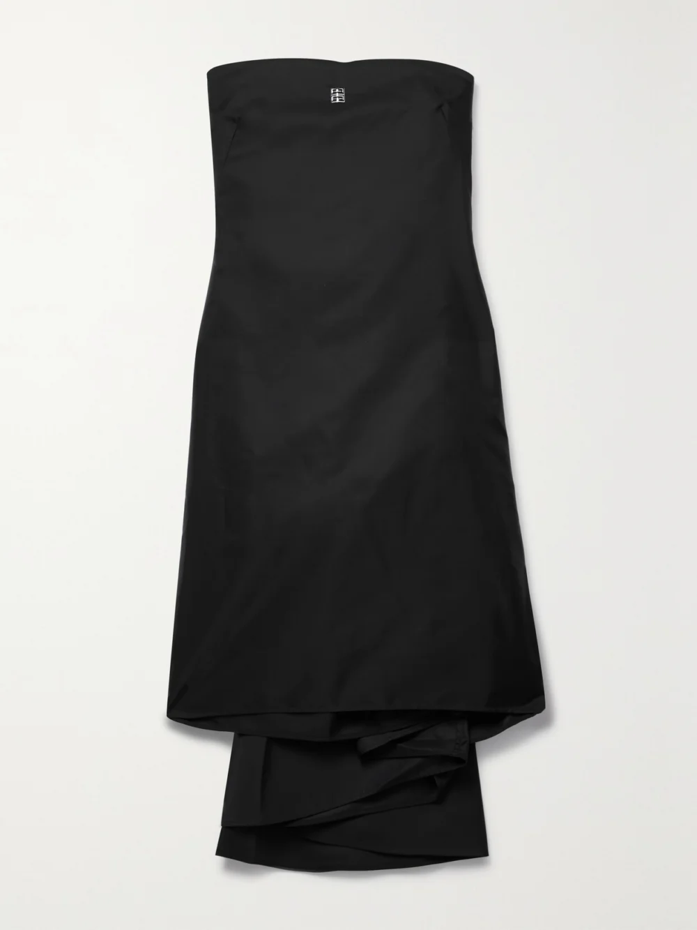 Givenchy Draped Embellished Twill Mini Dress in black