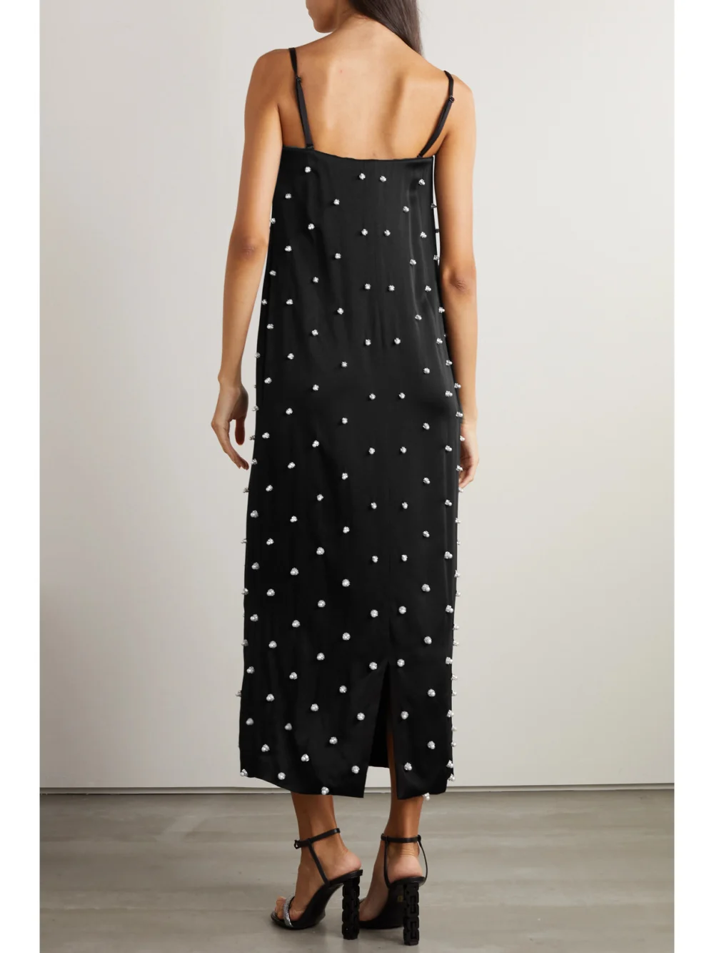Back view of the Givenchy Embellished Crepe Midi Dress