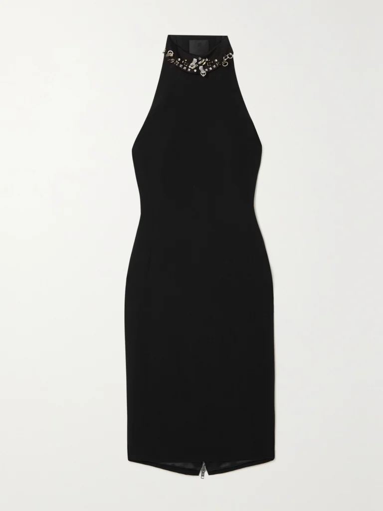 Givenchy Embellished Cutout Crepe Dress