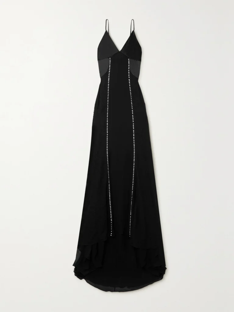 Givenchy Embellished Silk-satin, Silk-chiffon and Silk-lace Gown