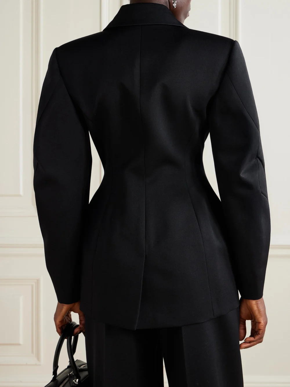 Back view of the Givenchy Grain De Poudre Wool Blazer