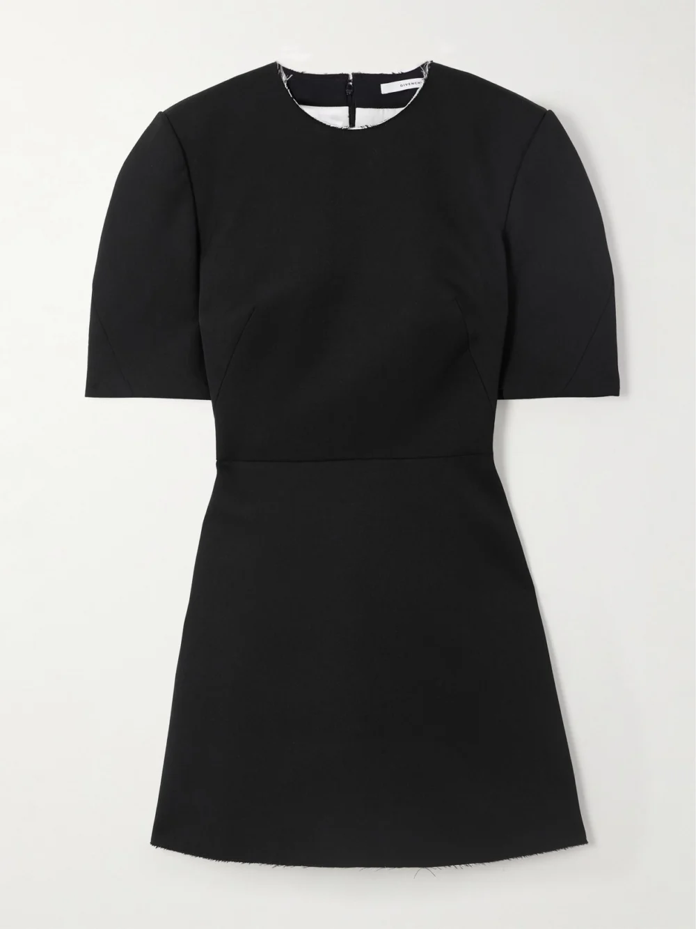 Givenchy Grain De Poudre Wool Mini Dress in black