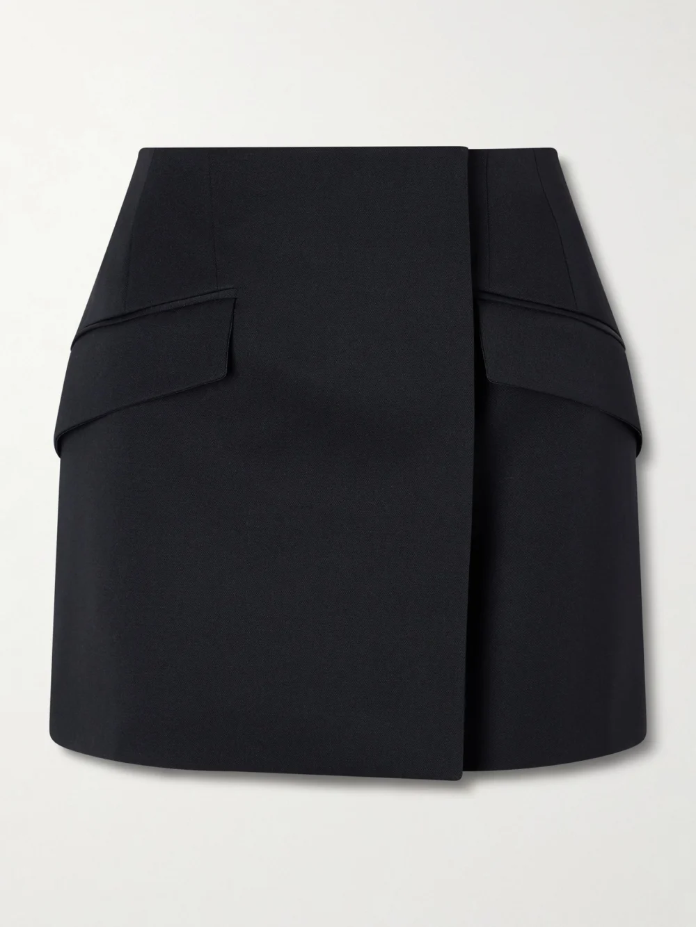 Givenchy Grain De Poudre Wool Mini Skirt in black