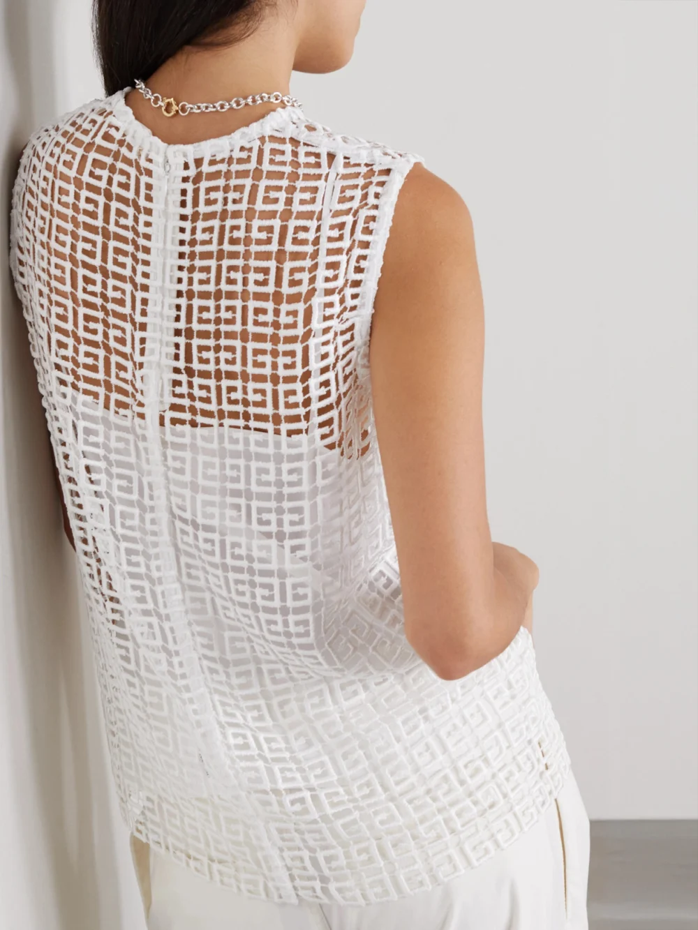 Back view of the Givenchy Guipure Lace Top