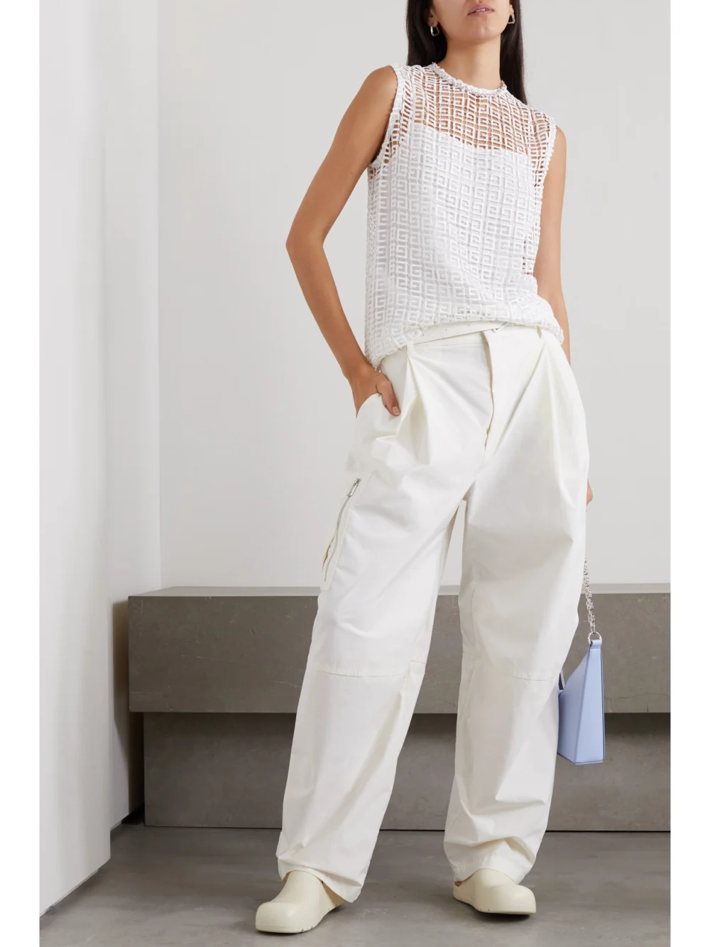 Givenchy Guipure Lace Top, worn by a model