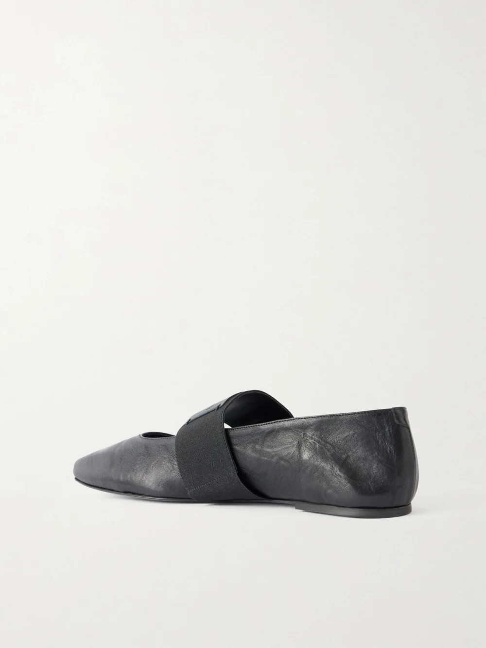 Back view of the Givenchy Logo-appliquéd Leather Ballerina Flats