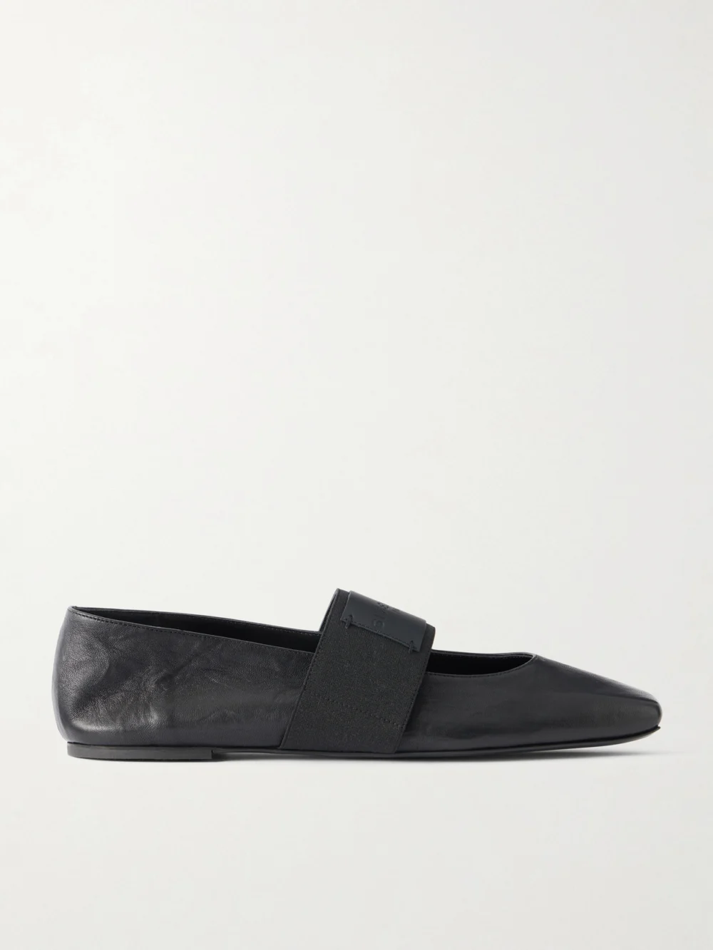 Givenchy Logo-appliquéd Leather Ballerina Flats in black