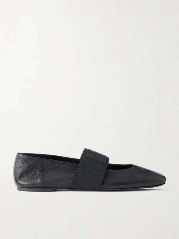 Givenchy Logo-appliquéd Leather Ballerina Flats