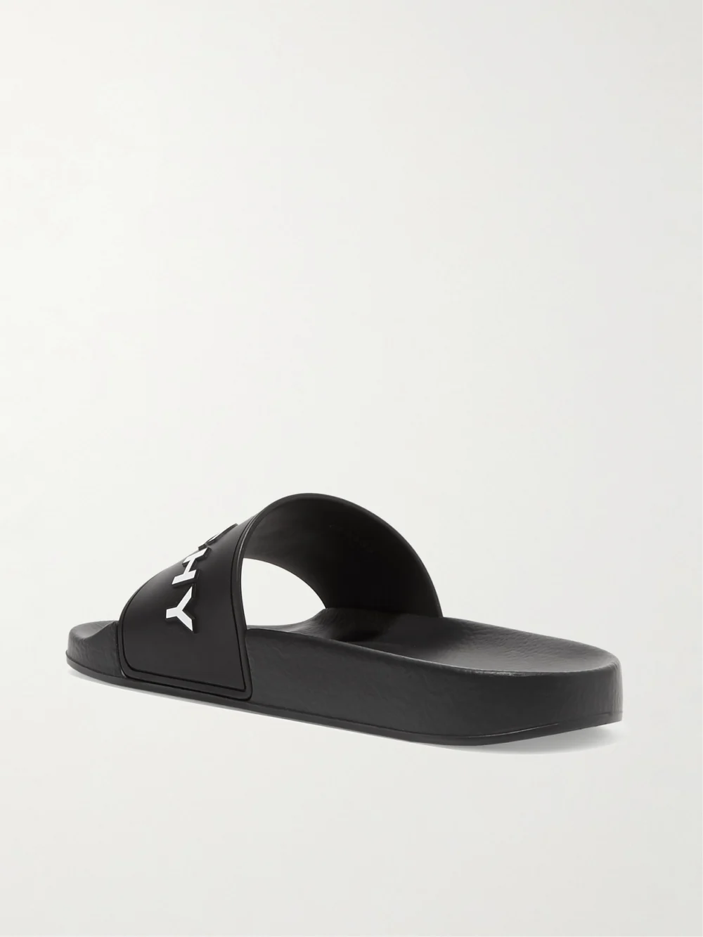 Back view of the Givenchy Logo-print Rubber Slides