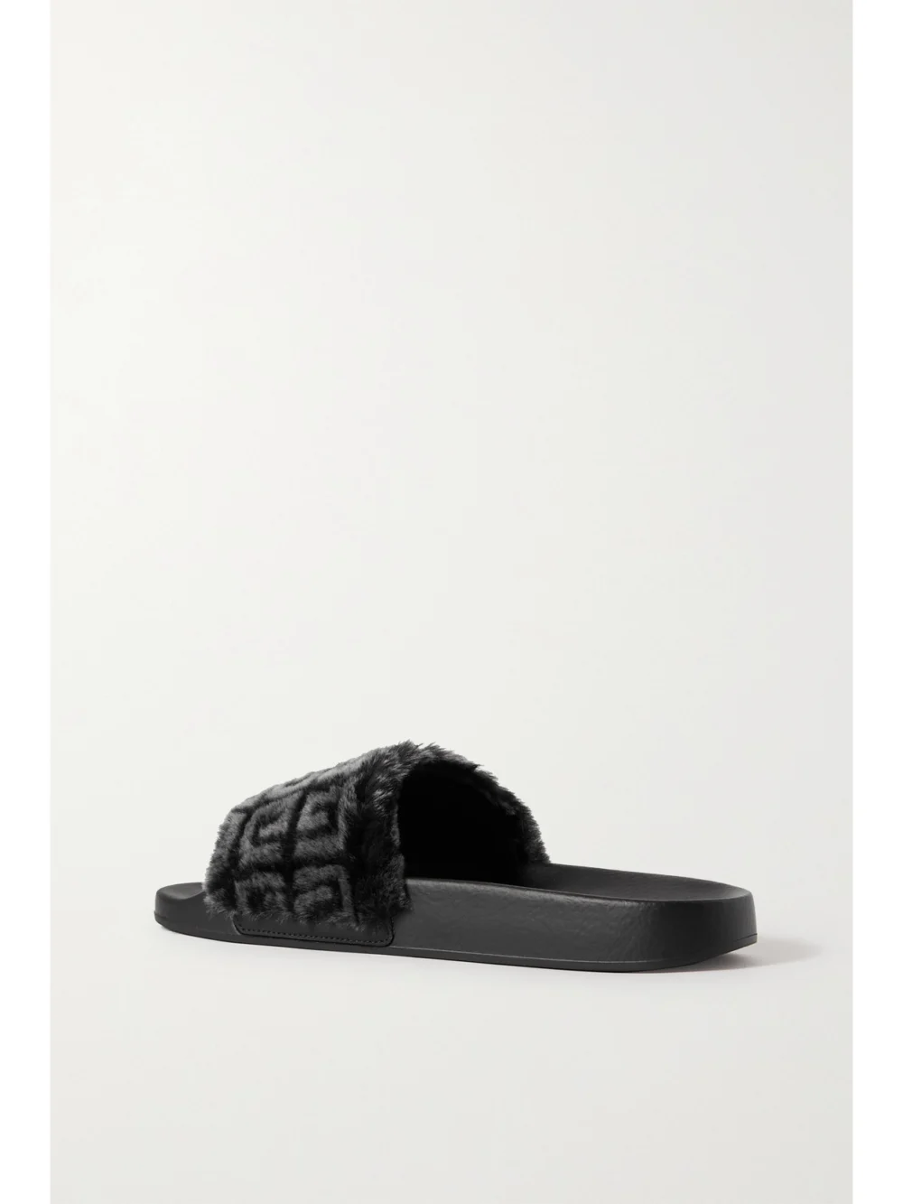 Back view of the Givenchy Logo-print Shearling Slides