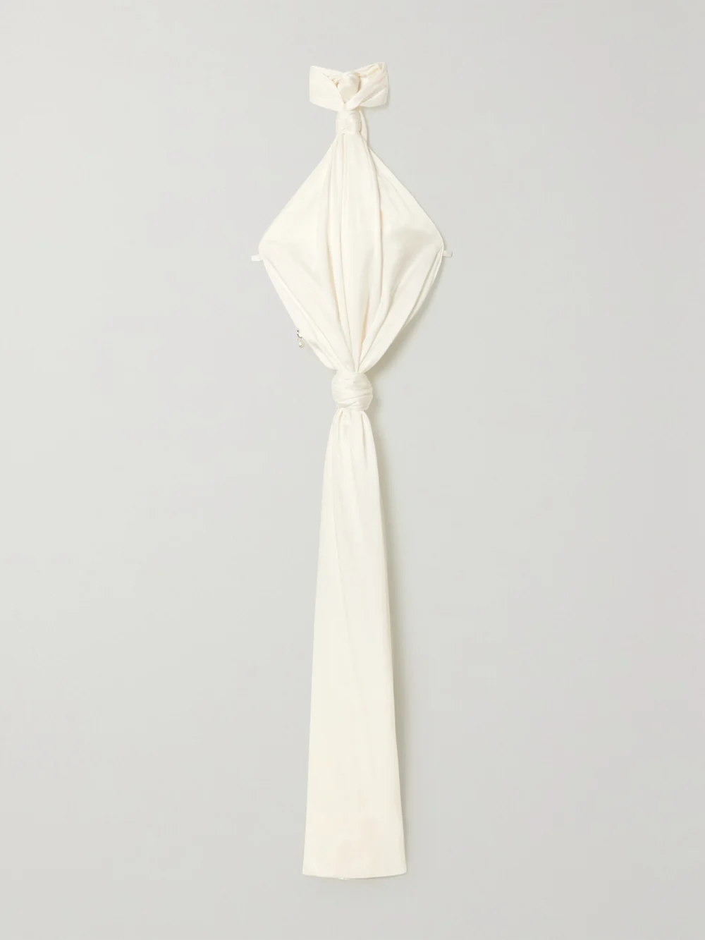 Givenchy Open-back Knotted Crepe Halterneck Top in white