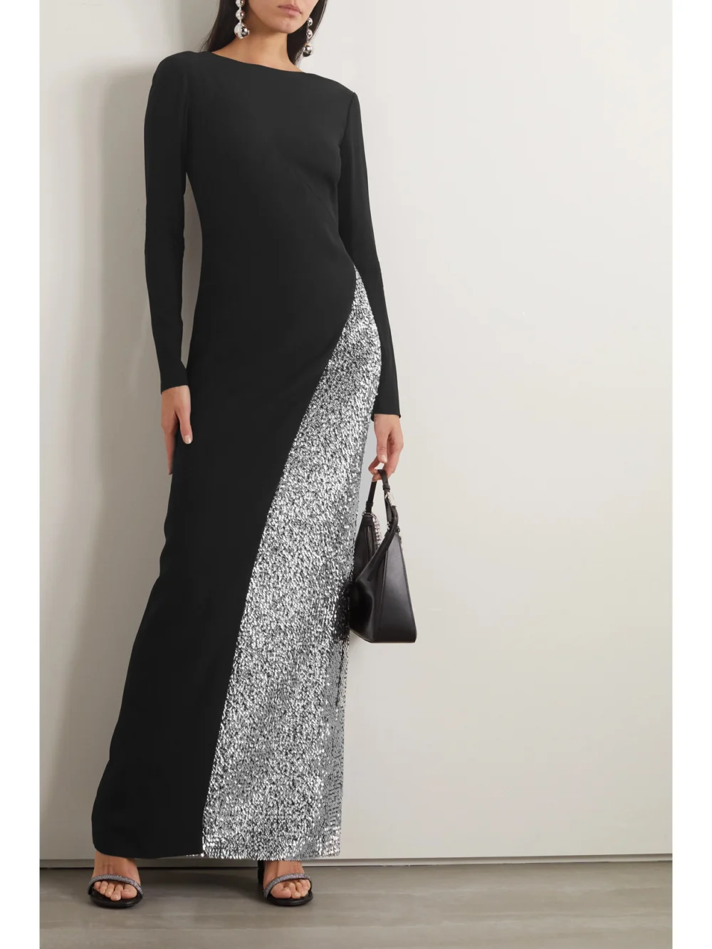 Givenchy Open-back Sequin-embellished Crepe Gown, worn by a model