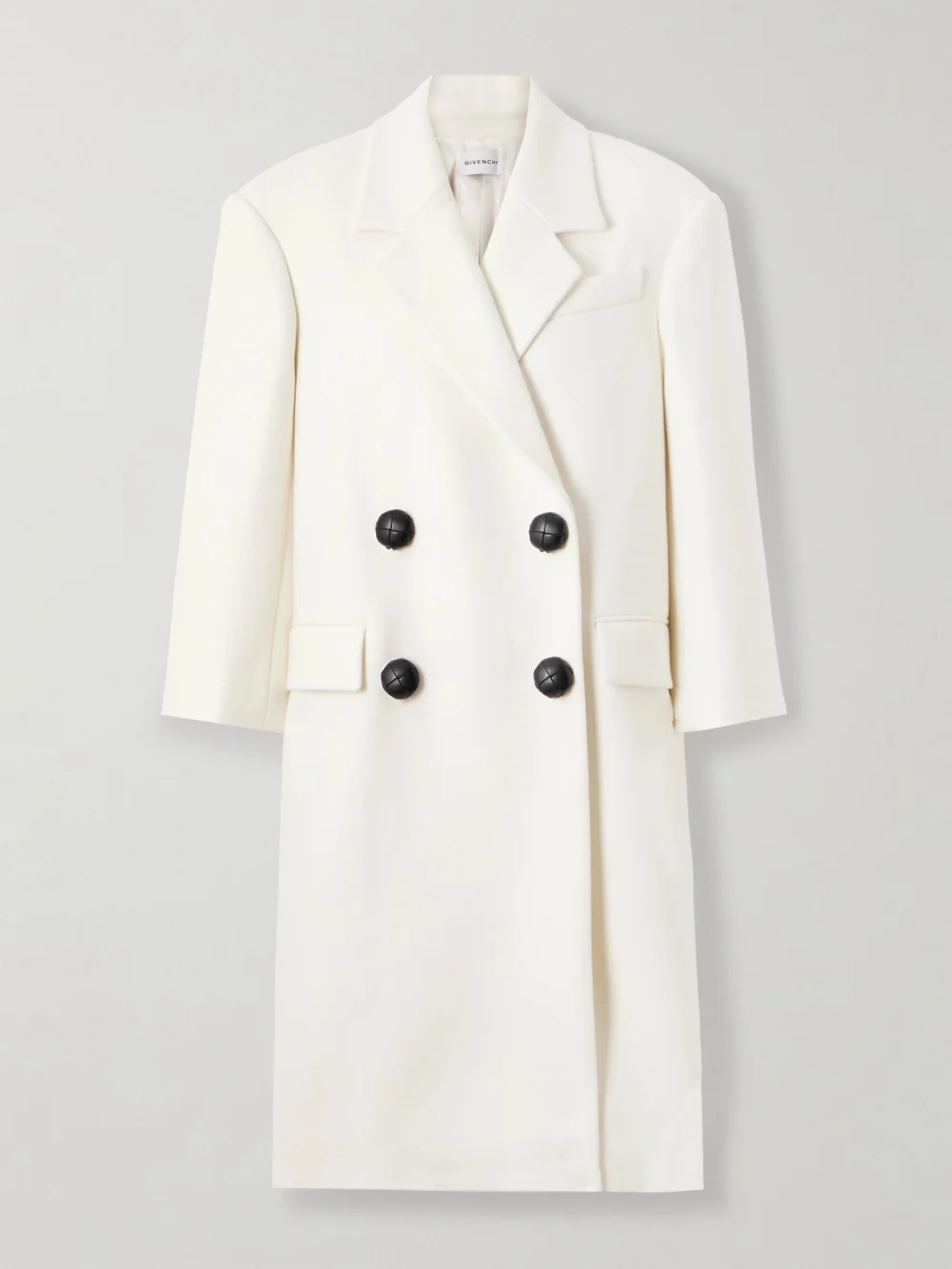 Givenchy Oversized Double-breasted Wool Coat in white