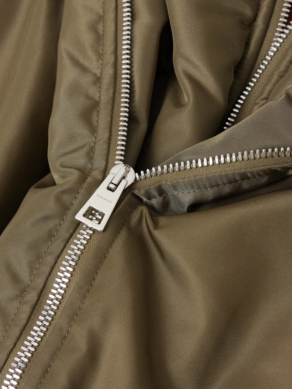 Close-up detail of the Givenchy Padded Shell Jacket
