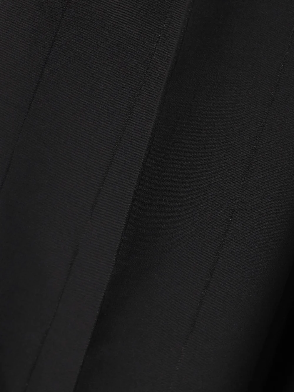 Close-up detail of the Givenchy Pleated Metallic Striped Wool-blend Wide-leg Pants