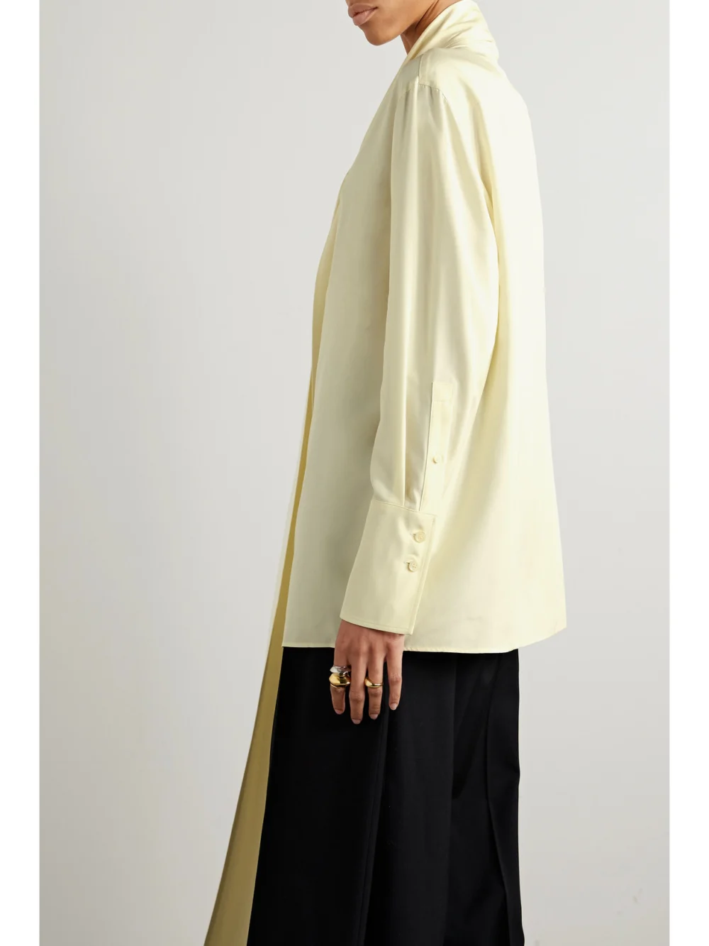 Back view of the Givenchy Pussy-bow Silk Blouse