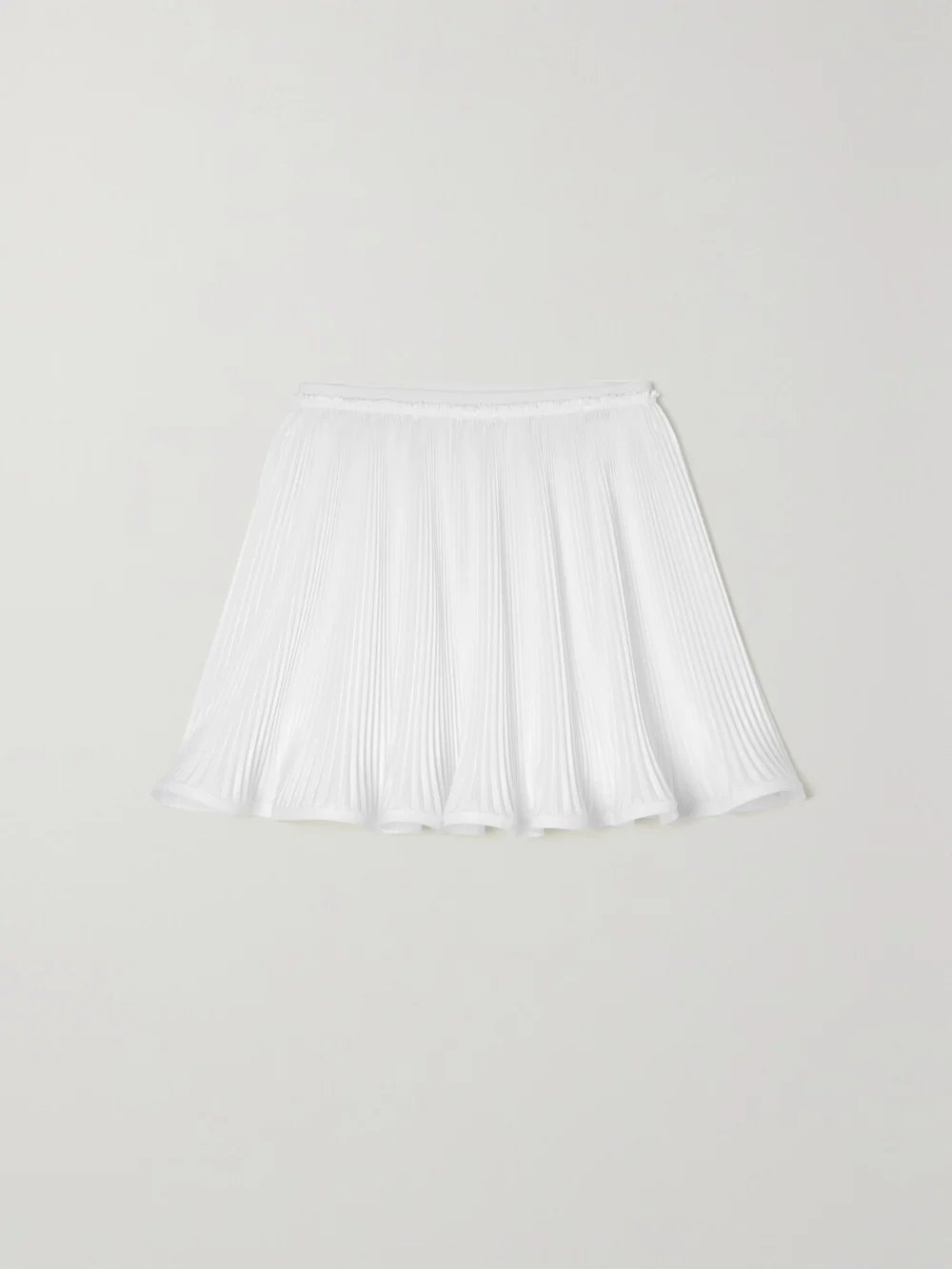 Givenchy Ruffled Plissé-satin Mini Skirt in white