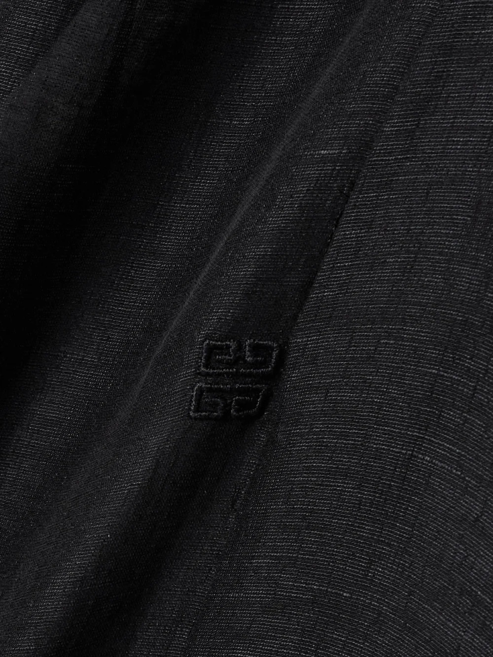 Close-up detail of the Givenchy Silk and Linen-blend Maxi Dress