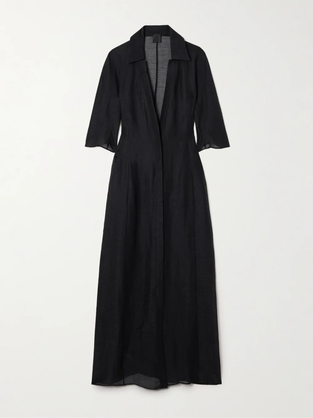 Givenchy Silk and Linen-blend Maxi Dress in black