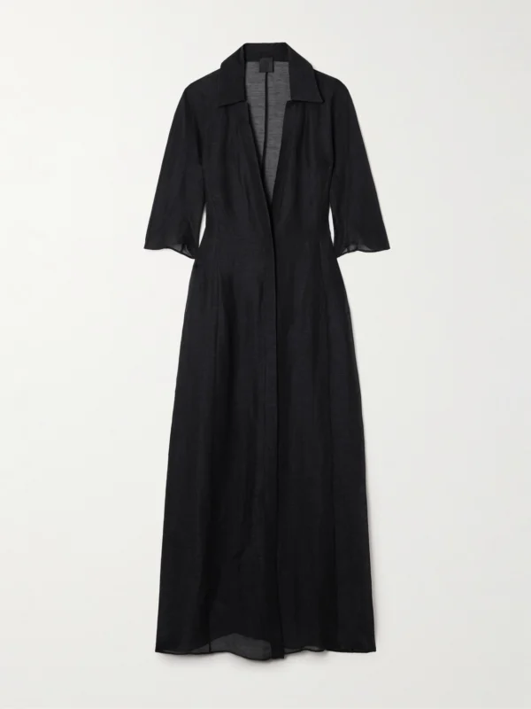 Givenchy Silk and Linen-blend Maxi Dress