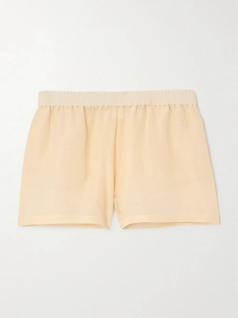 Givenchy Silk and Linen-blend Shorts in ivory