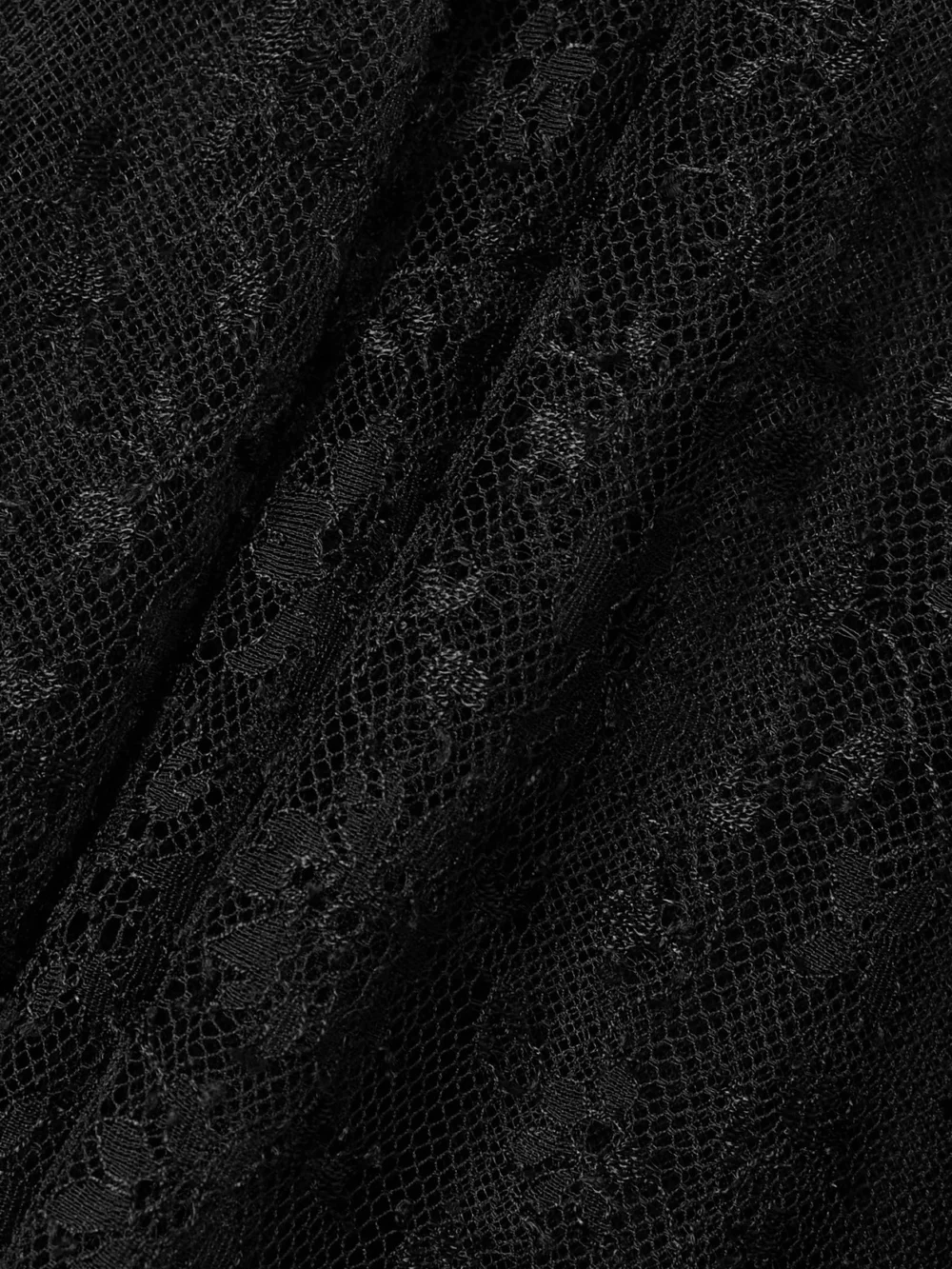 Close-up detail of the Givenchy Strapless Cape-effect Lace Mini Dress