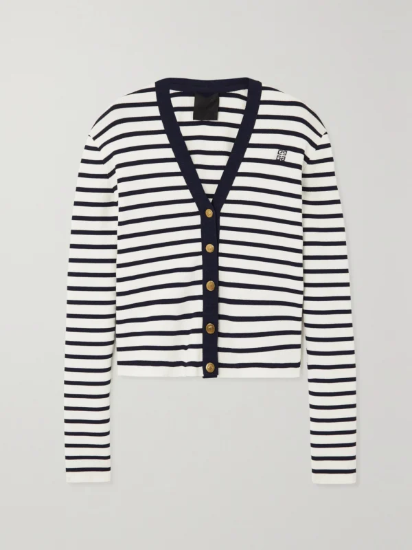 Givenchy Striped Cotton Cardigan