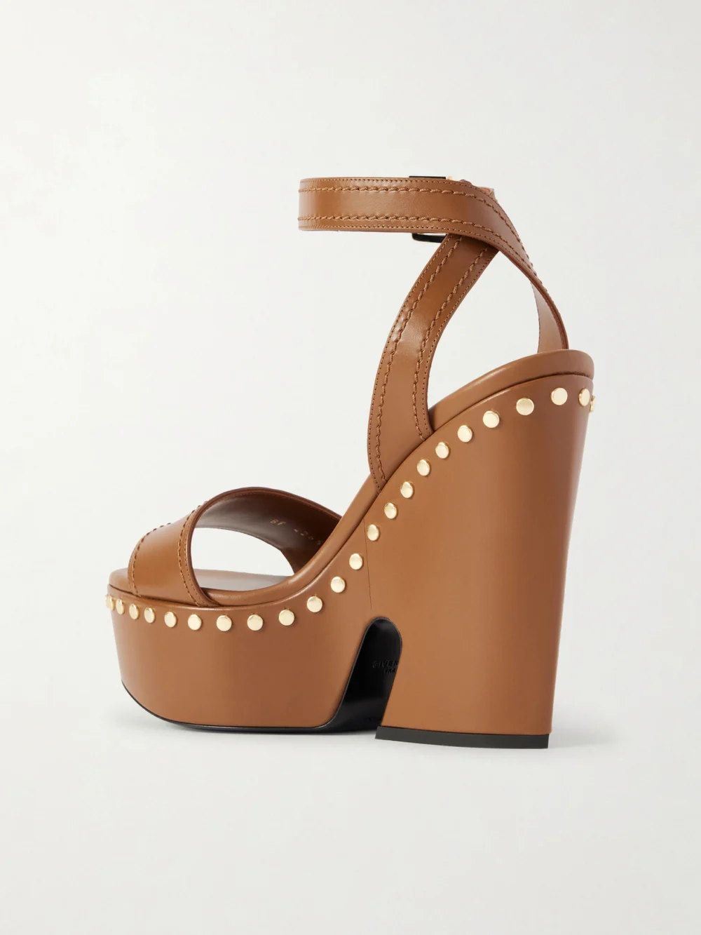 Back view of the Givenchy Studded Leather Platform Sandals