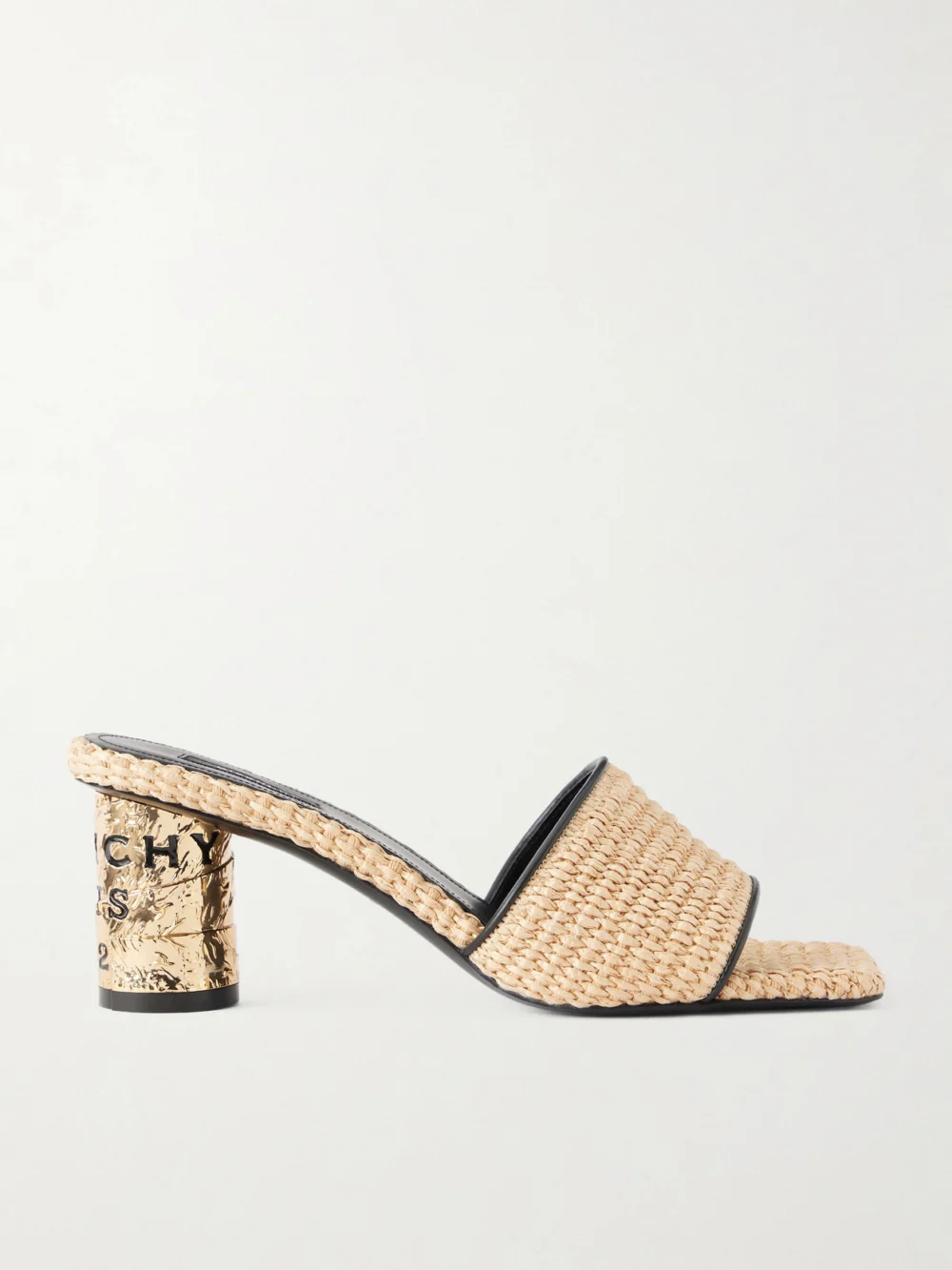 Givenchy Tape Raffia Mules in beige