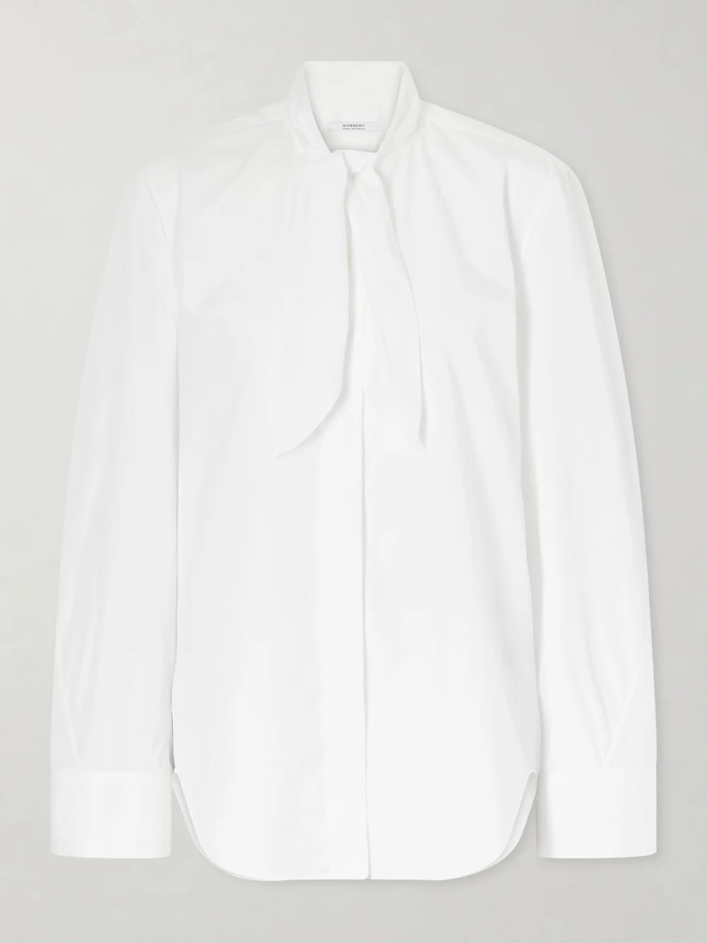 Givenchy Tie-detailed Cotton Shirt in white