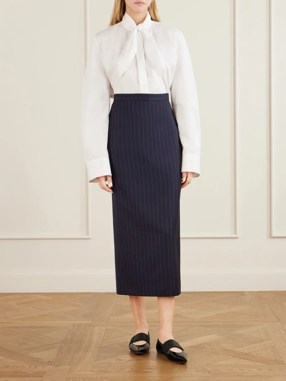 Givenchy Tie-detailed Cotton Shirt, worn by a model