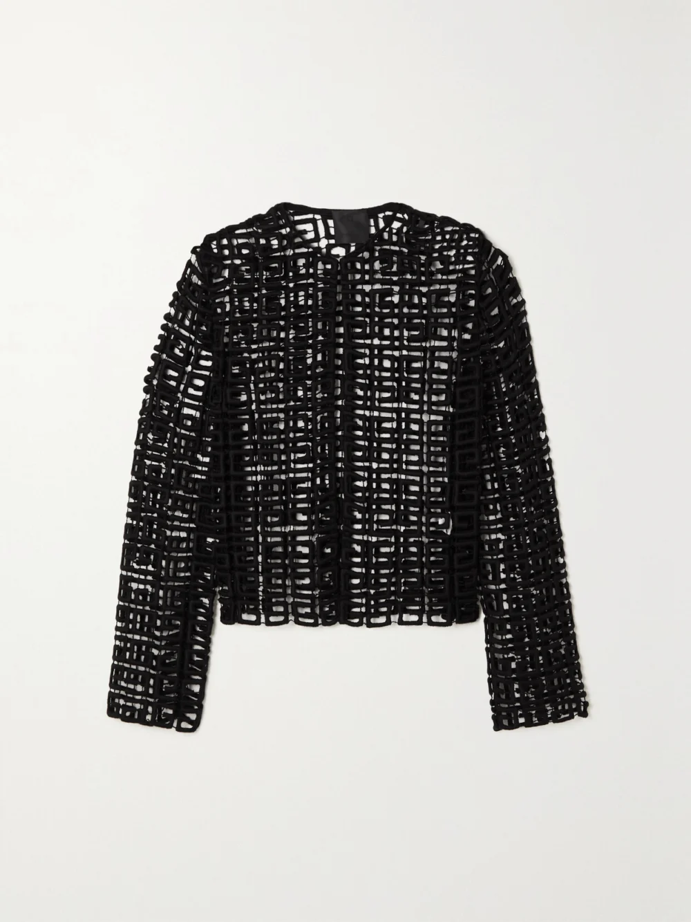 Givenchy Wool-blend Guipure Lace Jacket in black