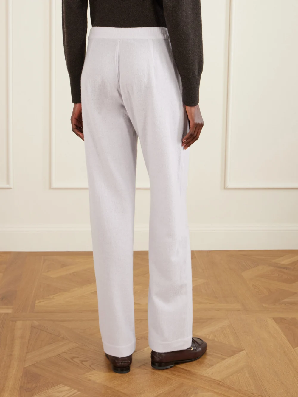 Back view of the God’s True Cashmere Affirmations Cashmere Wide-leg Pajamas Pants