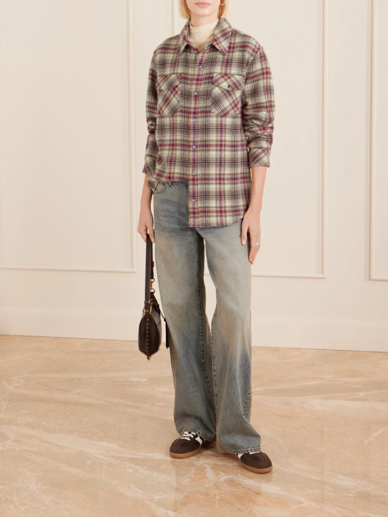 God’s True Cashmere Balance Checked Cashmere Shirt