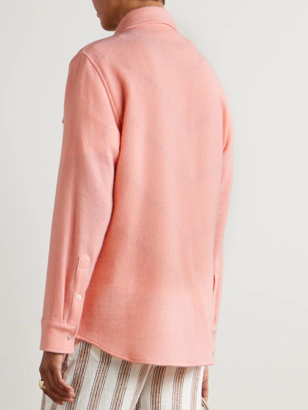Back view of the God’s True Cashmere Cashmere Shirt
