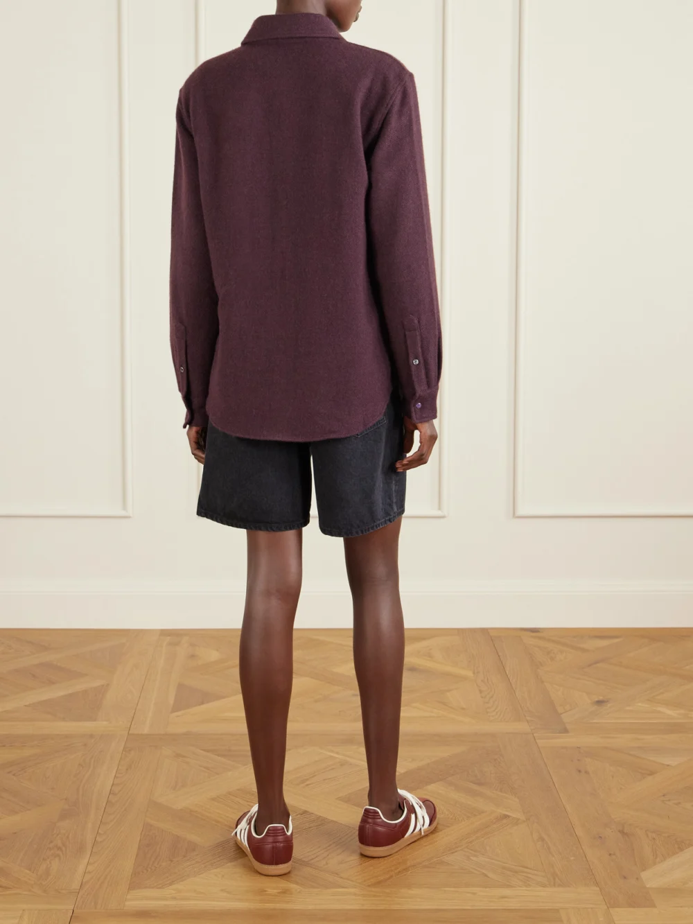 Back view of the God’s True Cashmere Cashmere Shirt