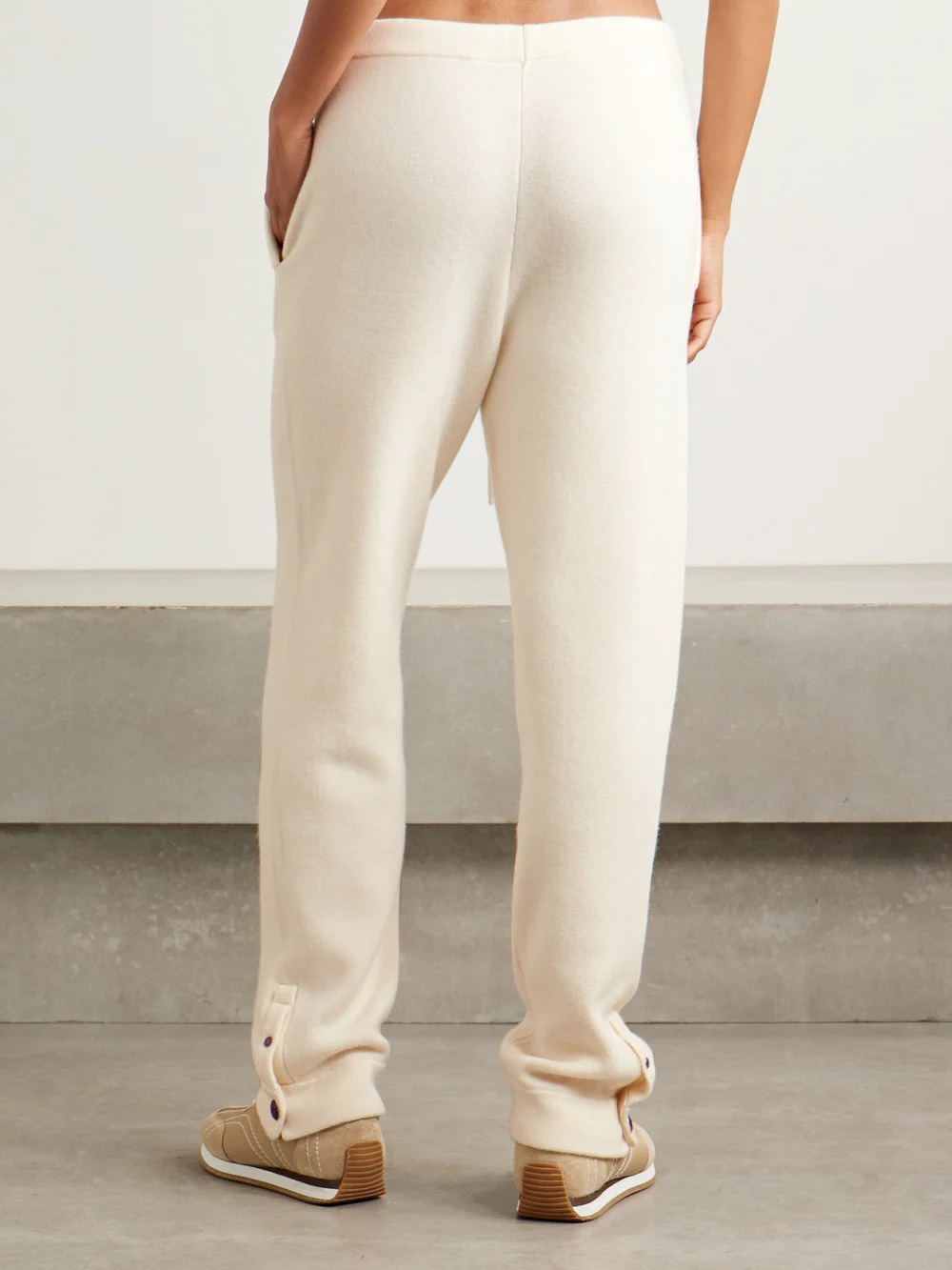 Back view of the God’s True Cashmere Cashmere Track Pants