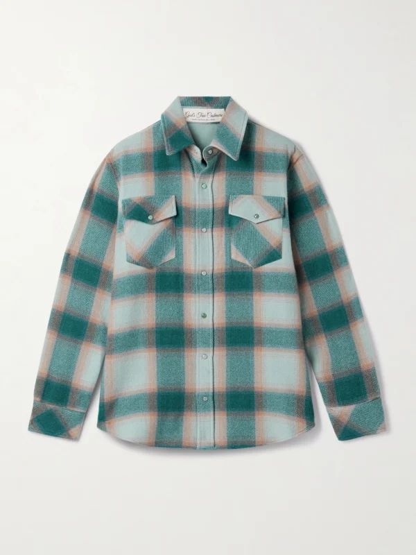 God’s True Cashmere Checked Cashmere Shirt