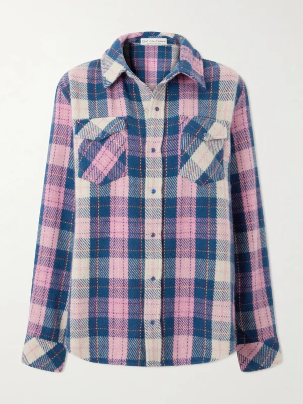 God’s True Cashmere Checked Cashmere Shirt