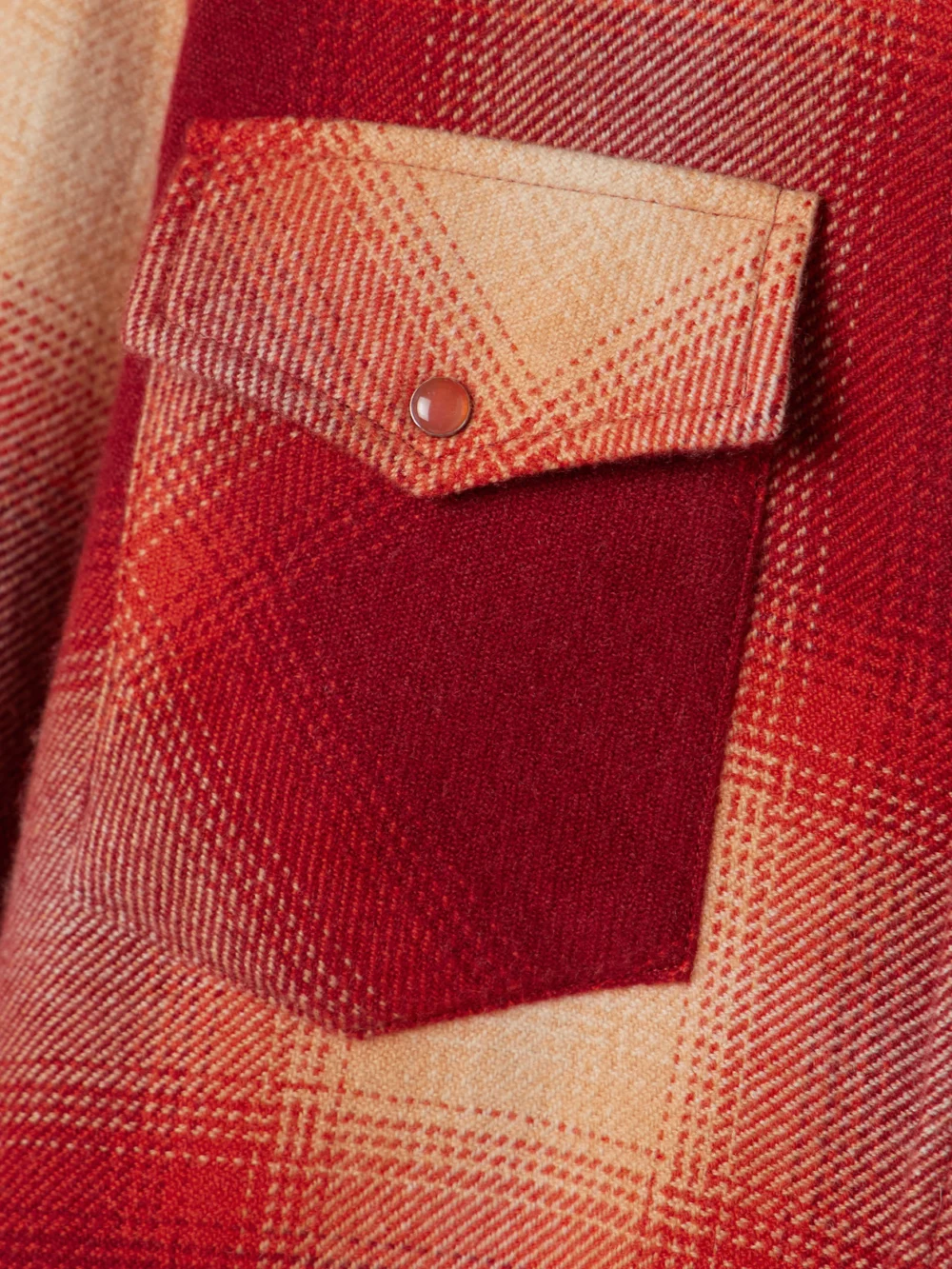 Close-up detail of the God’s True Cashmere Checked Cashmere Shirt