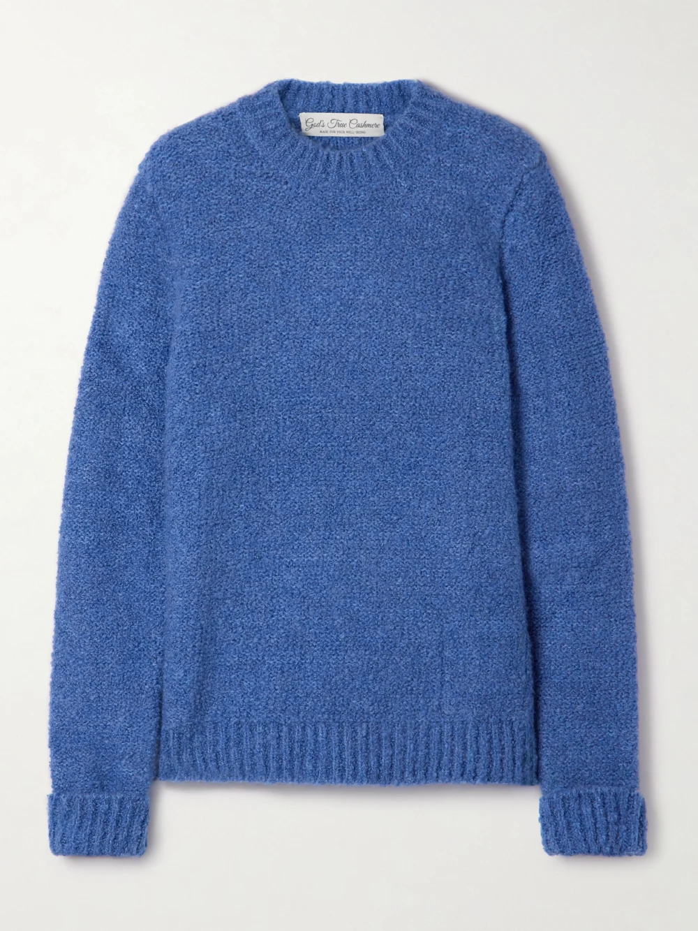 God’s True Cashmere Cloud Cashmere-bouclé Sweater in blue