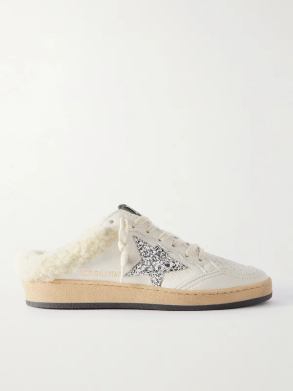 Golden Goose Ball Star Sabot Shearling-lined Leather Slip-on Sneakers
